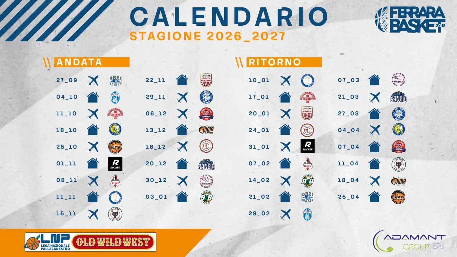 Calendario Serie B Nazionale Old Wild West